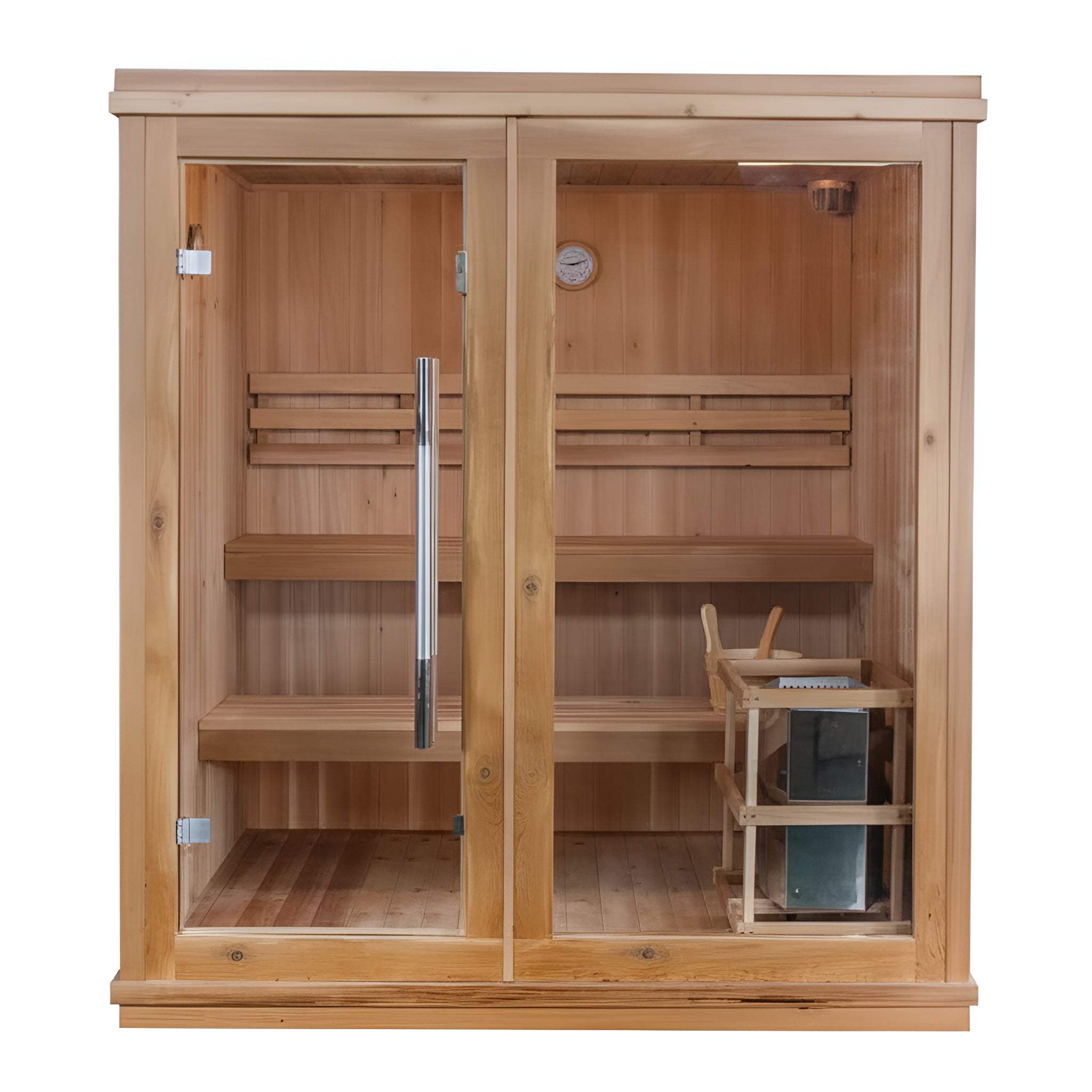 Charleston 4-Person Indoor Traditional Sauna Double Bench