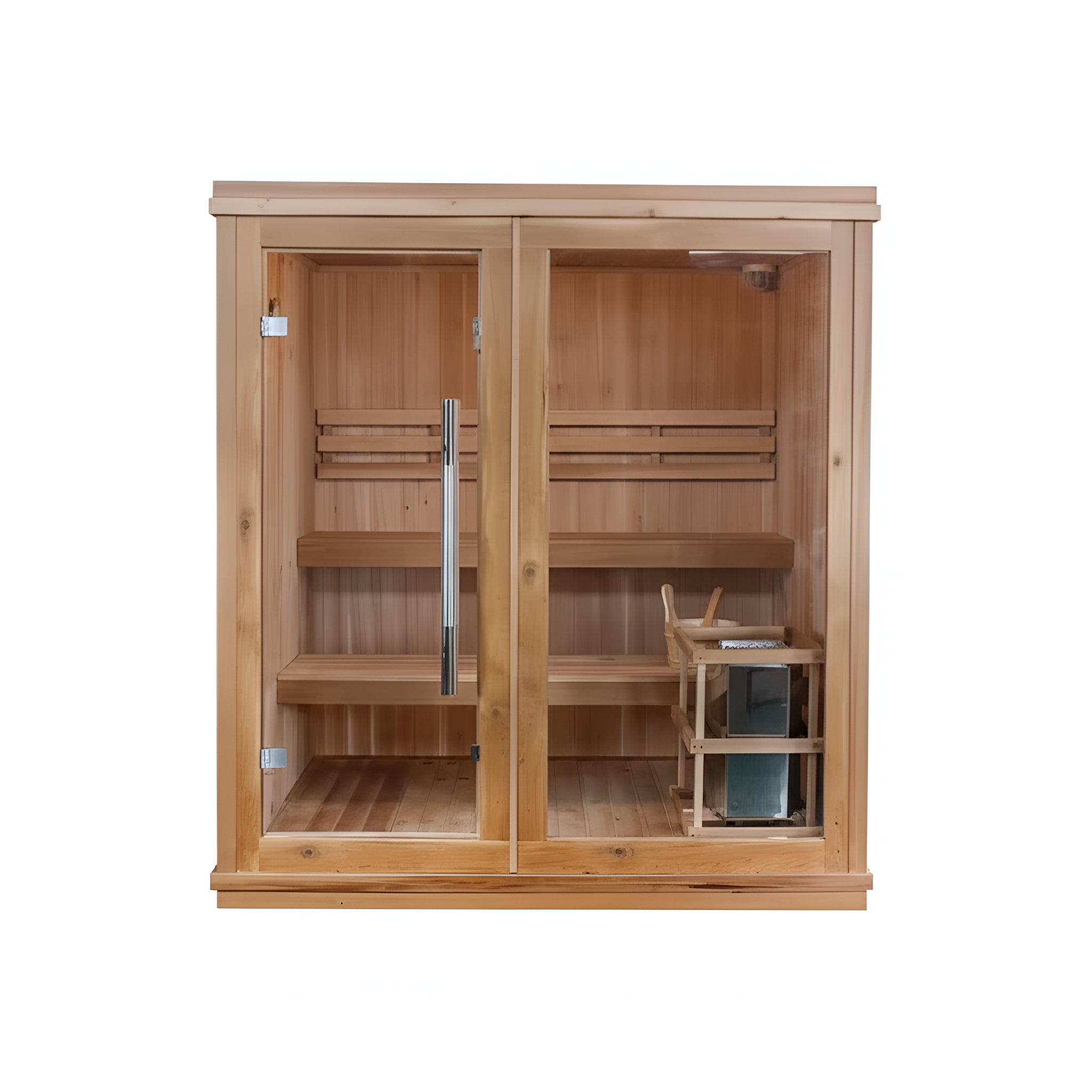 Charleston 4-Person Indoor Traditional Sauna Double Bench